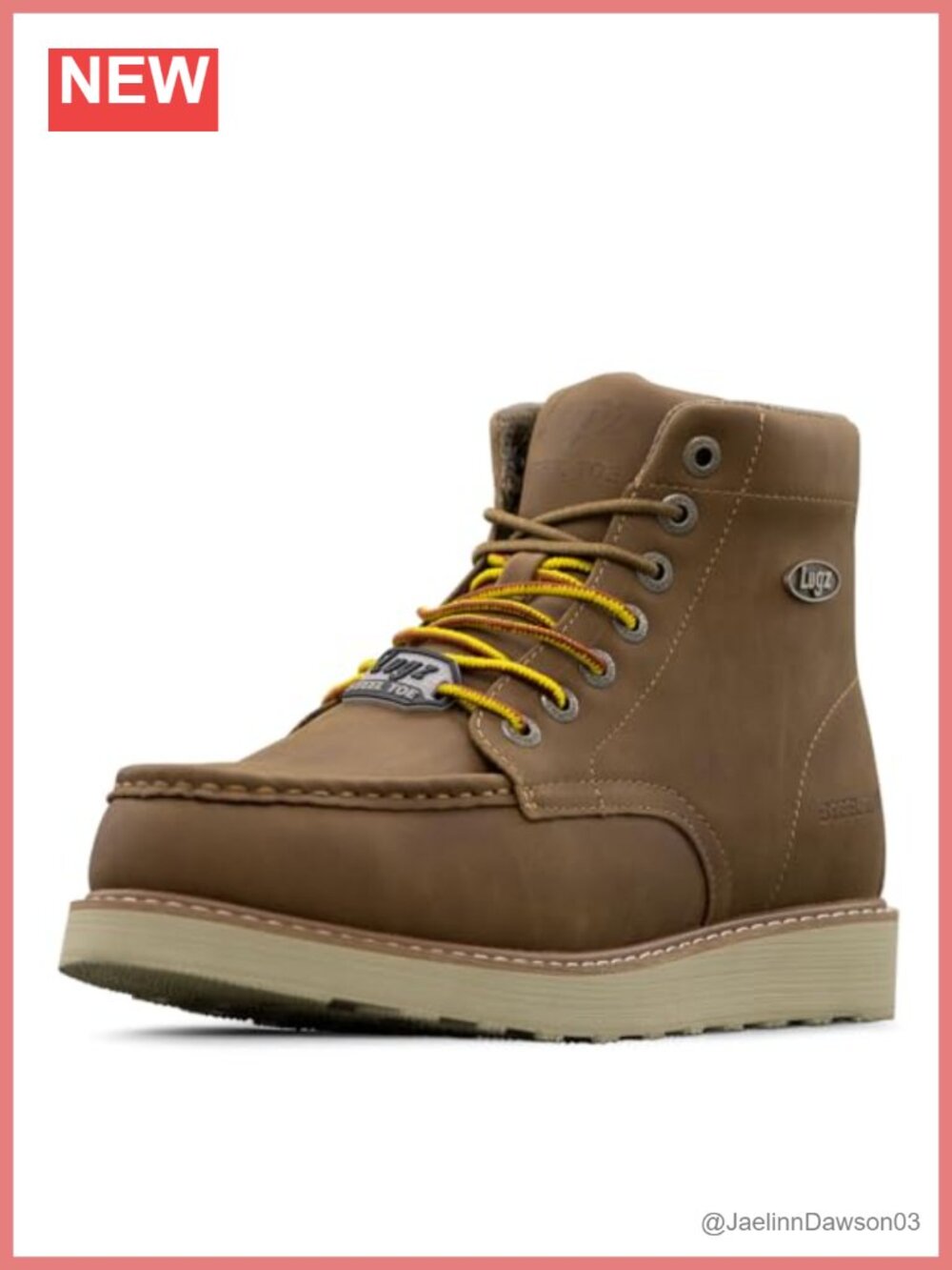 Men's Steel Toe Work Boots Slip Resistant Memory Foam